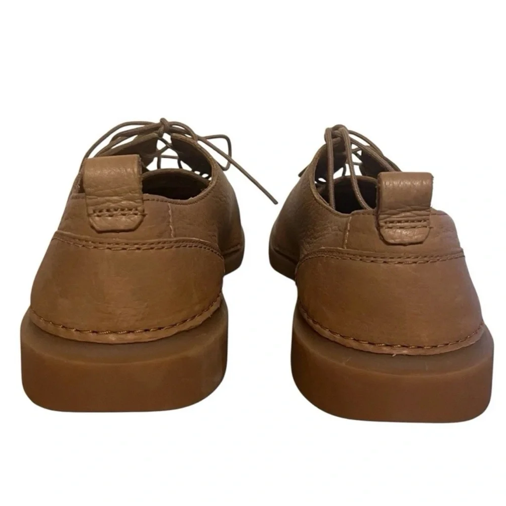 Clarks Tan Leather Oxfords Casual Shoes Men’s 12 Hale Lace Active Air